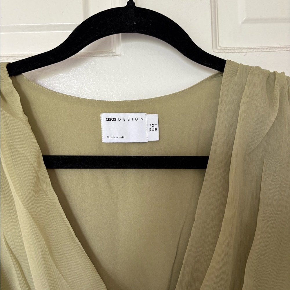 ASOS Elegant Sage Green Maxi Dress - Picture 4 of 6